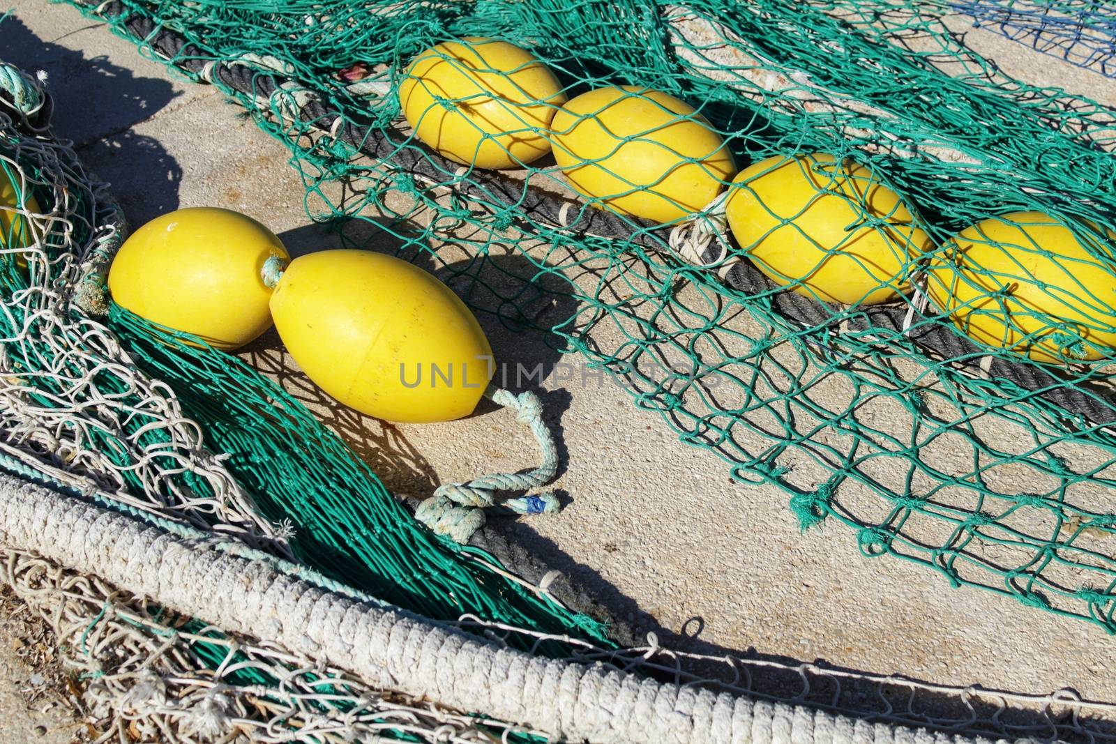 Fishing nets in the port of Santa Pola, Alicante-Spain