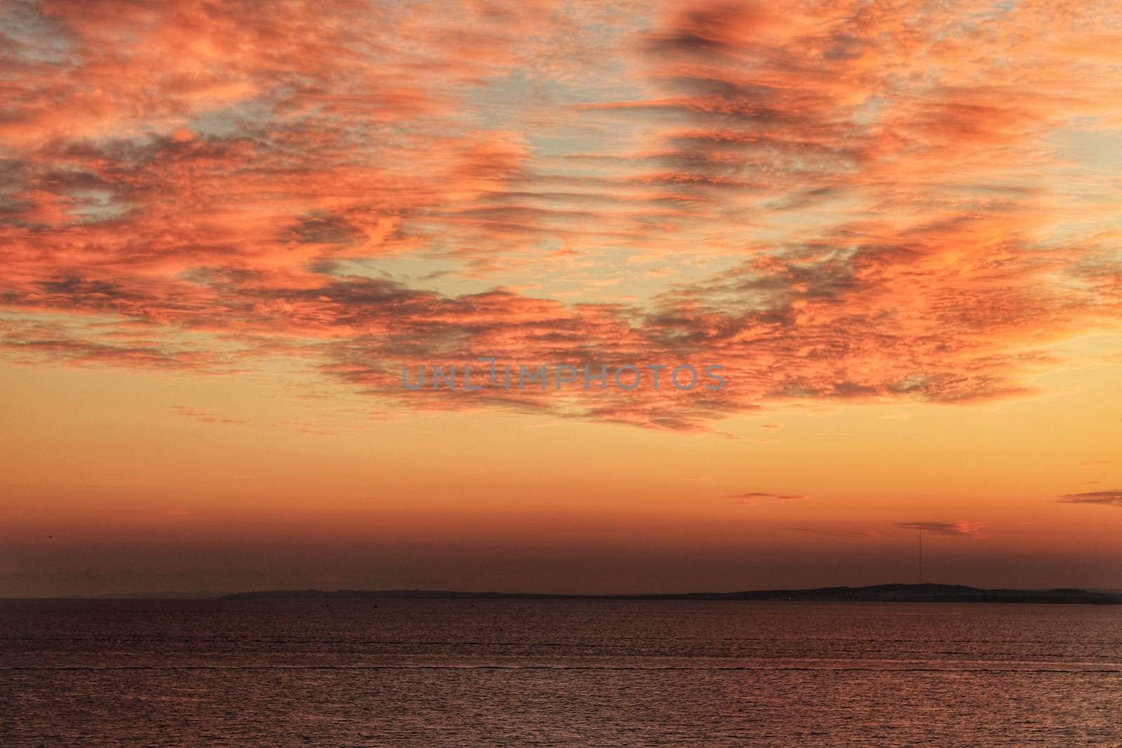 Sunset in Santa Pola, a small fishing village in southern Spain 
