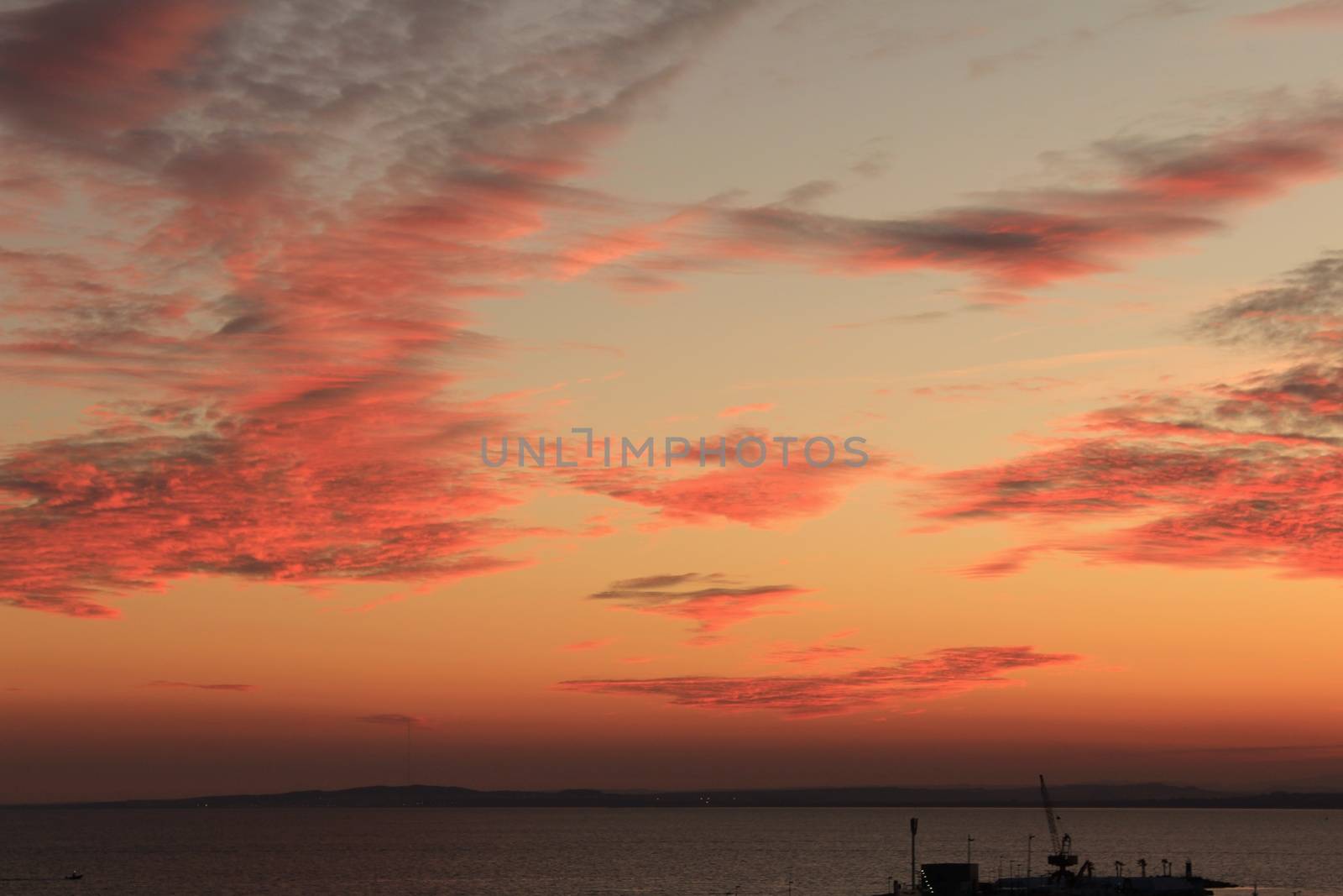 Sunset in Santa Pola, a small fishing village in southern Spain 