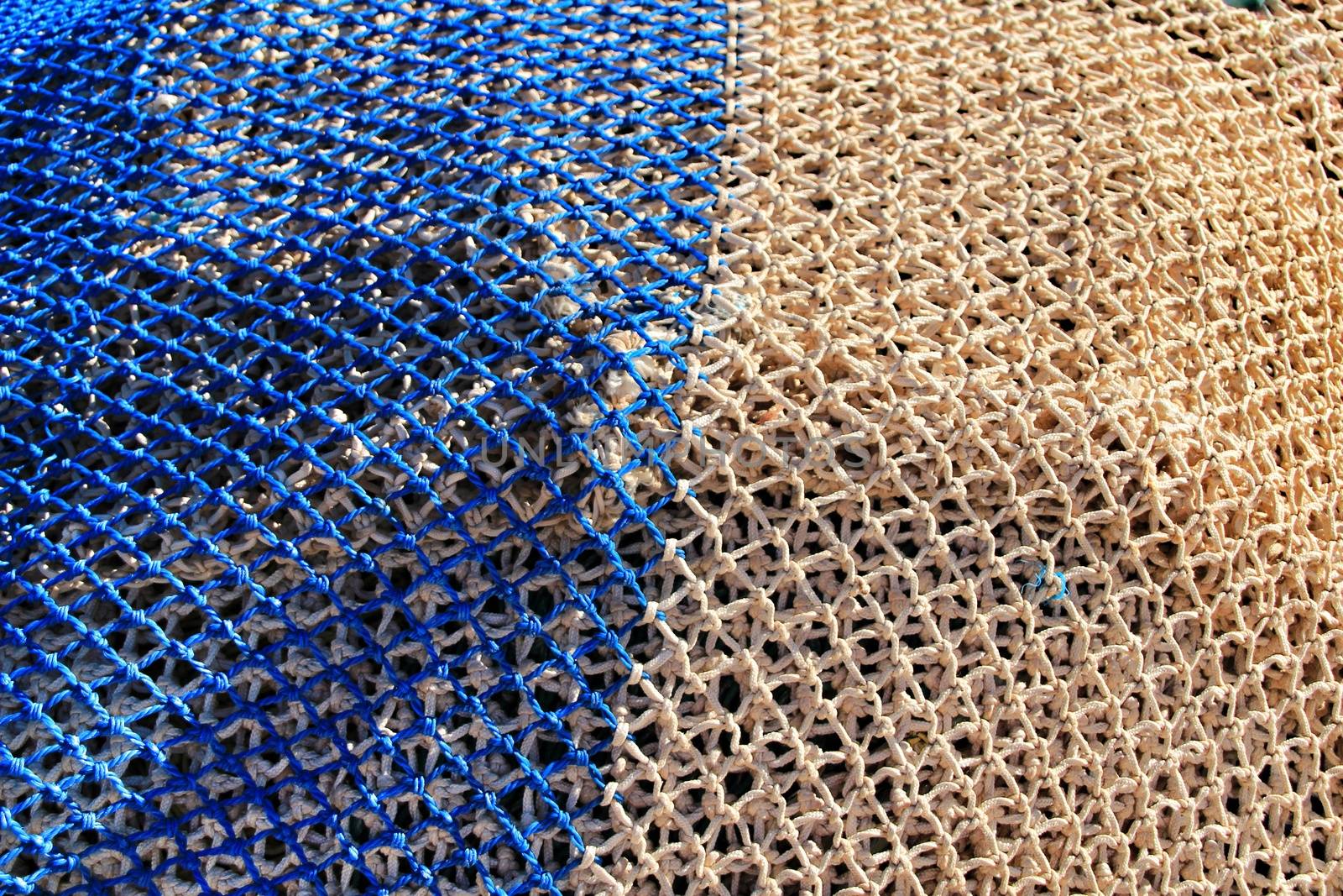 Fishing nets background in the port of Santa Pola, Alicante