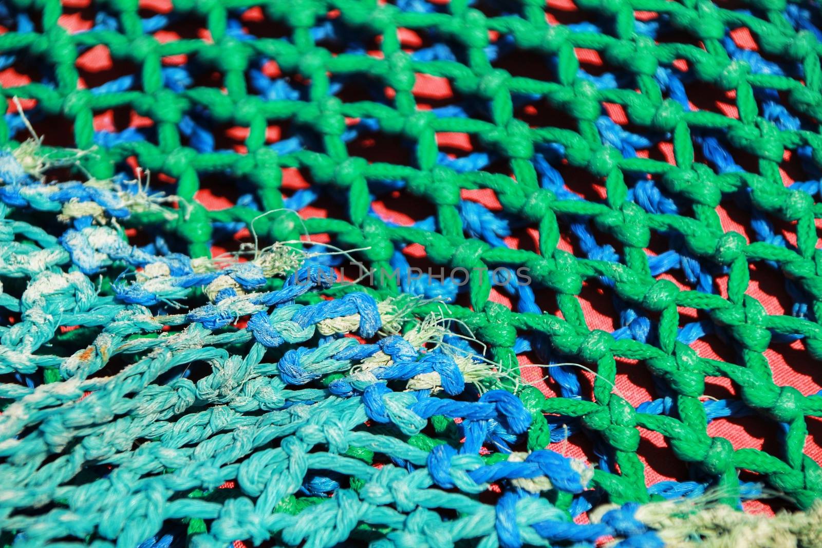 Fishing nets background in the port of Santa Pola, Alicante