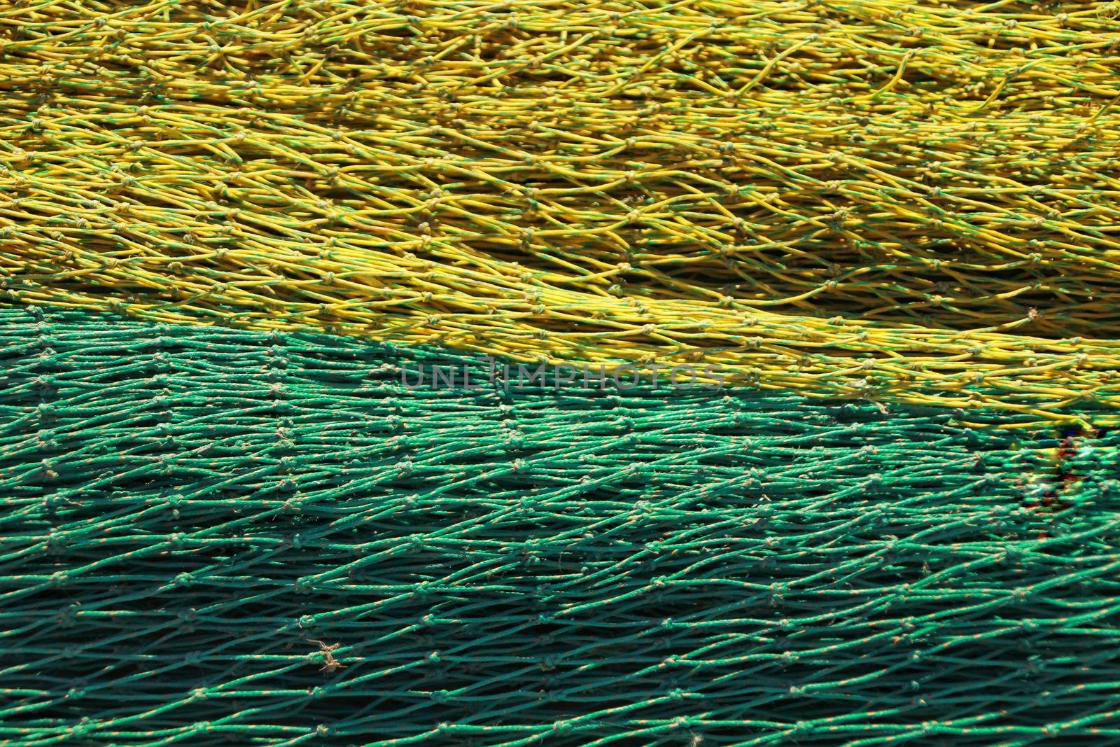 Fishing nets background in the port of Santa Pola, Alicante