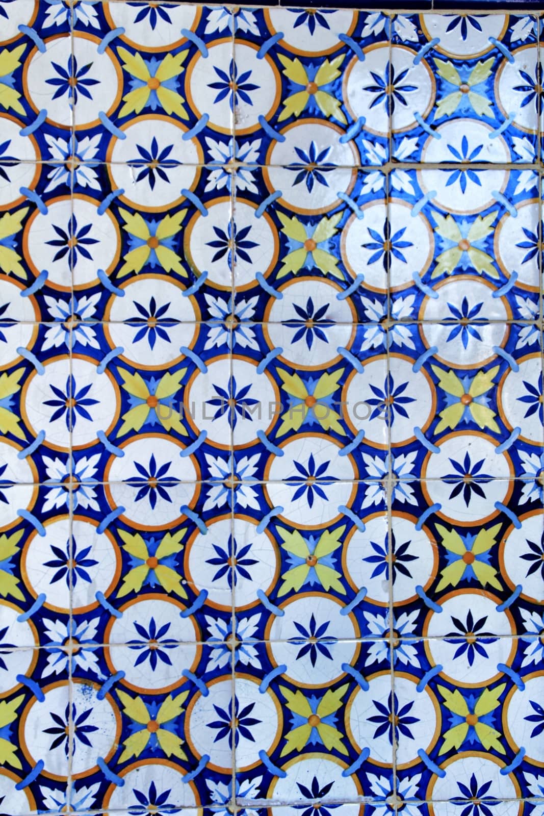 Colorful tiles of Lisbon, Portugal