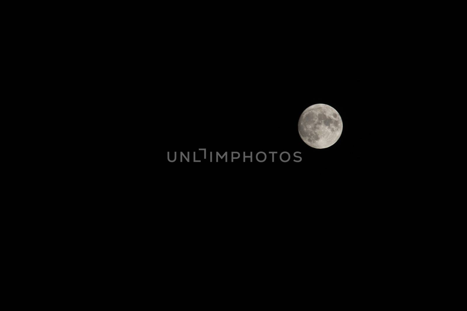 Full moon in southern Spain in summer