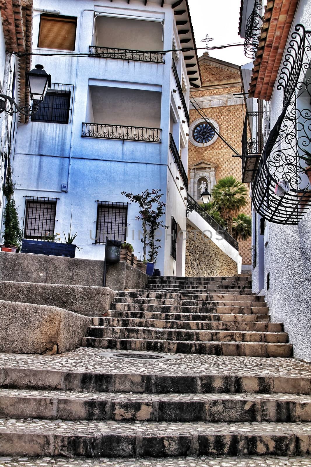 Narrow streets and white facades in Altea by soniabonet