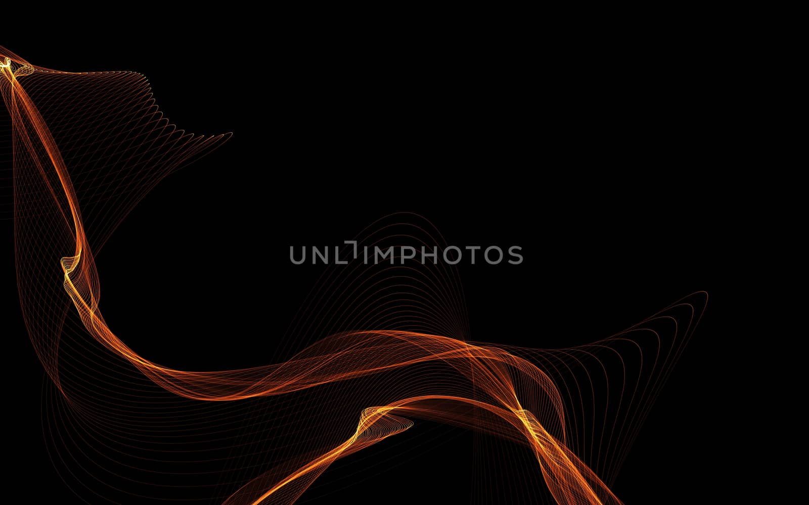 Dark abstract background with a glowing abstract waves by teerawit