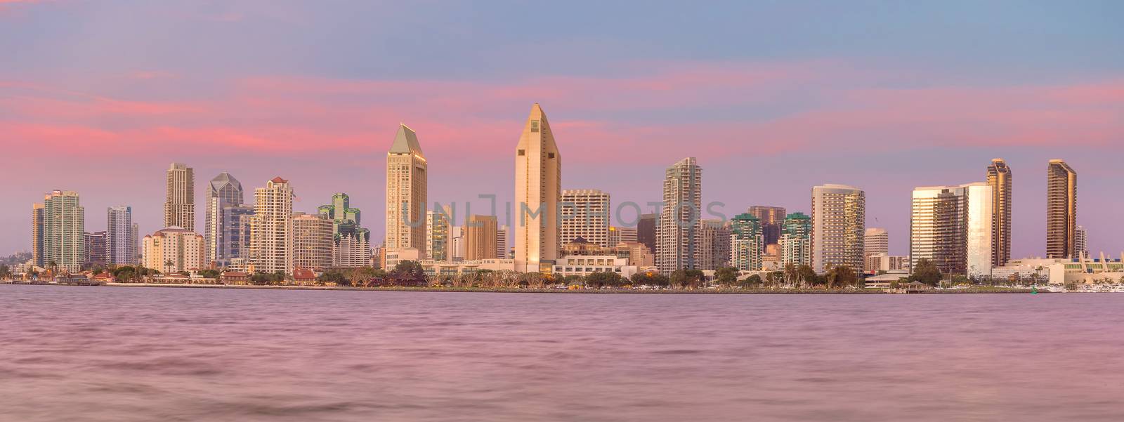 San Diego skyline at sunset by f11photo