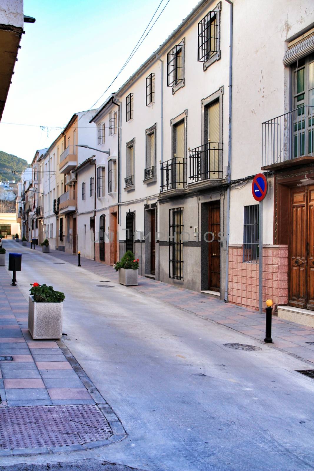 Narrow streets in Rute village in Cordoba province, Spain.