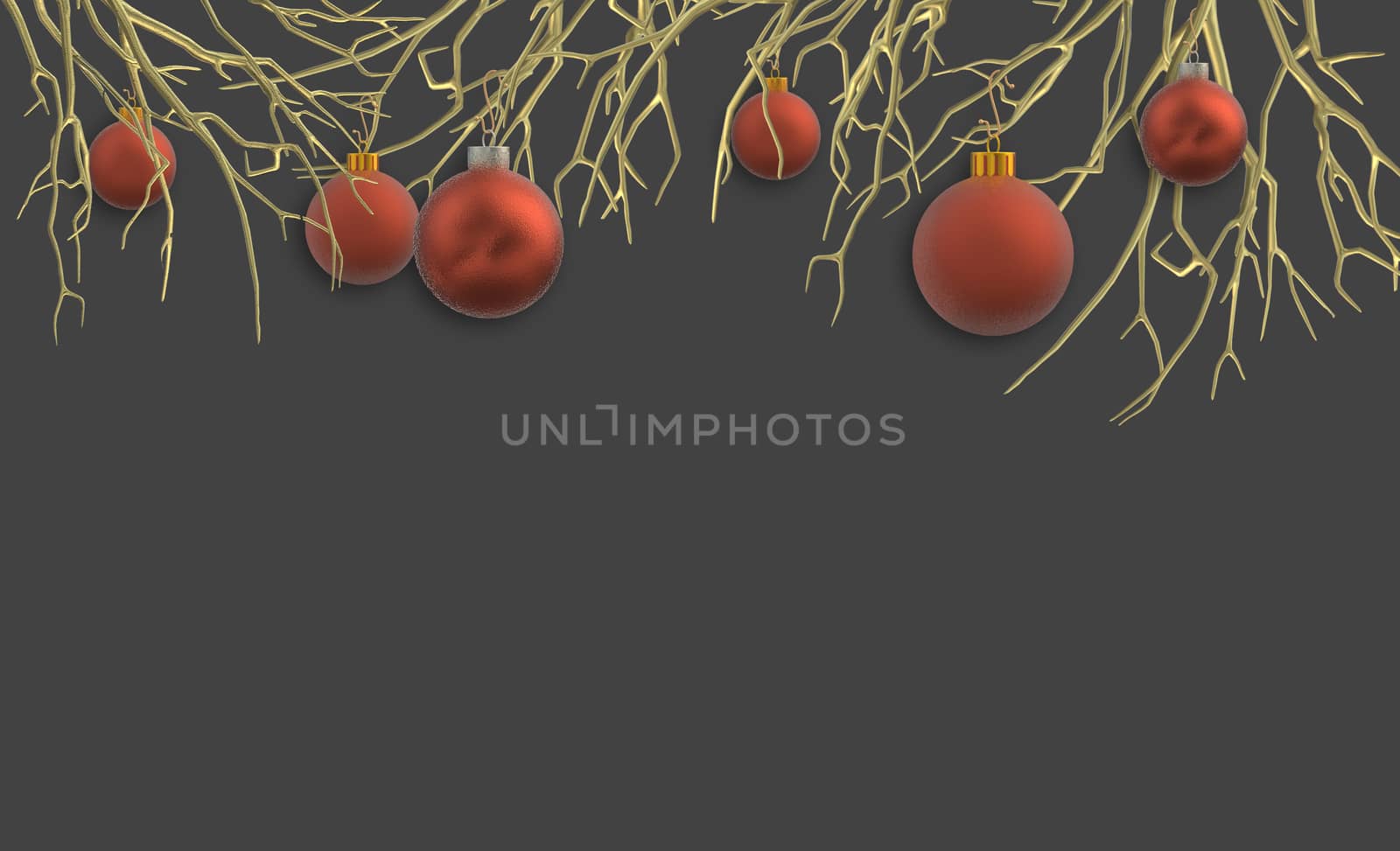 Christmas background with realistic shiny red balls by NelliPolk