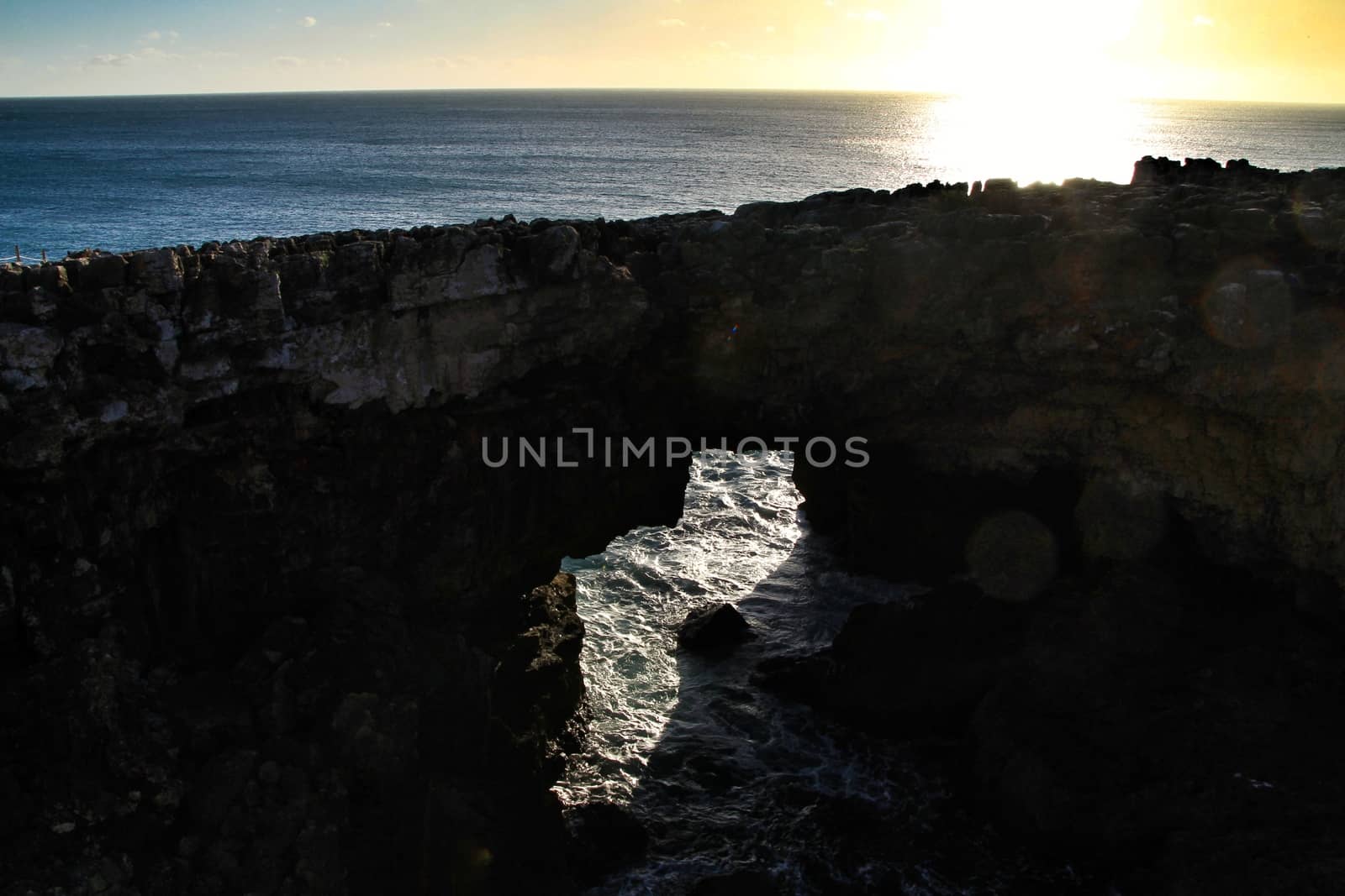 Beautiful cliff formation close to Cascais called The Boca do Inferno
