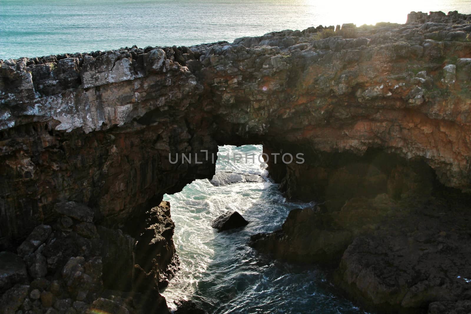 Beautiful cliff formation close to Cascais called The Boca do Inferno