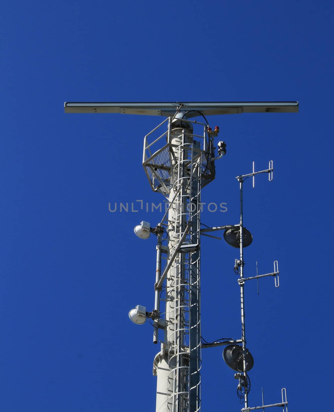 Telecommunication antennas located in the port of Cacilhas, Lisbon