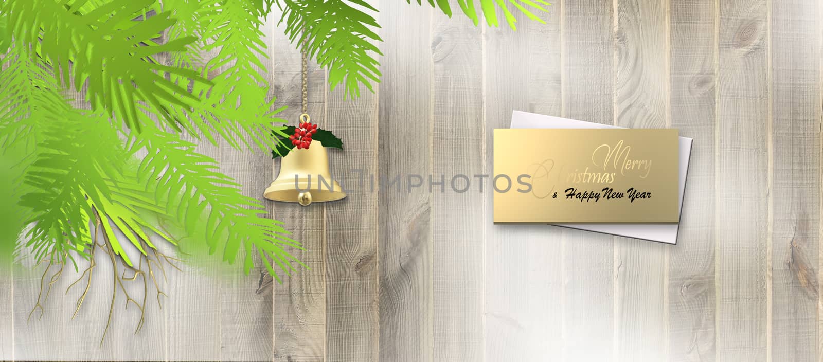 Christmas wooden background by NelliPolk