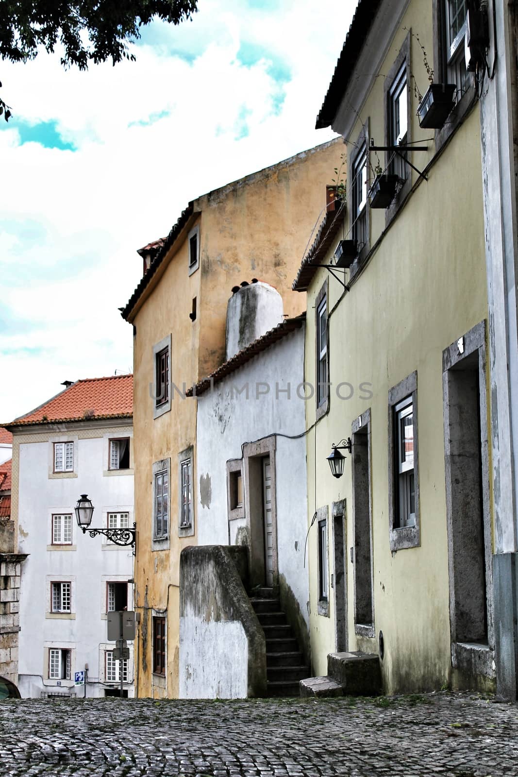 Old colorful houses and streets of Lisbon by soniabonet