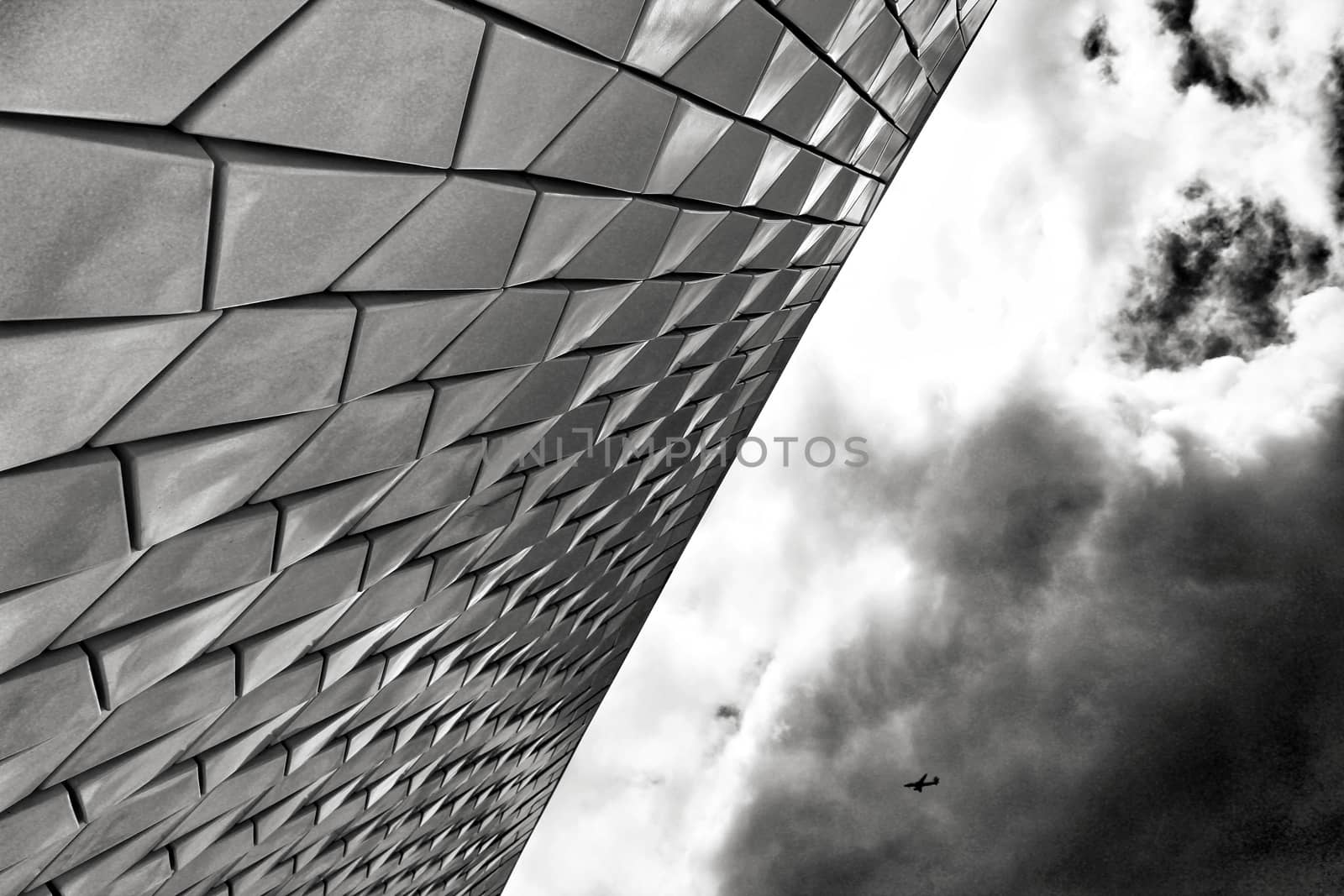 Beautiful ceramic wall texture of the Maat Museum in Lisbon by soniabonet