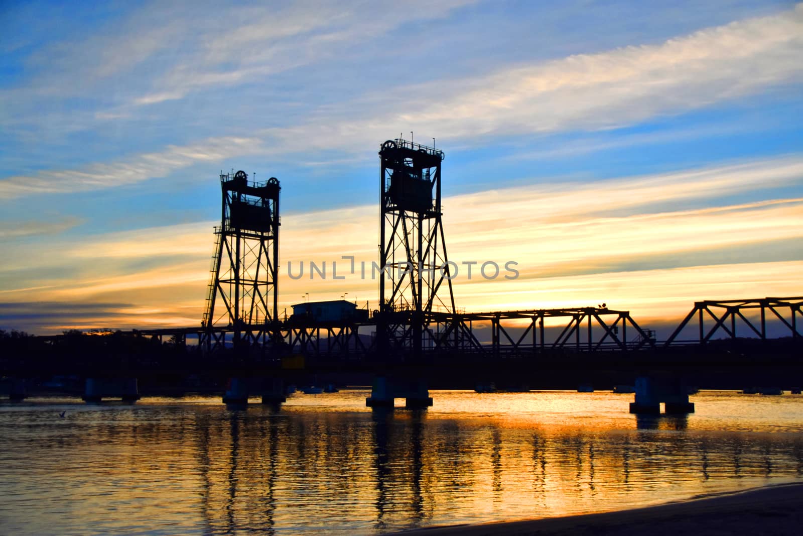 Ship Bridge at Sunset