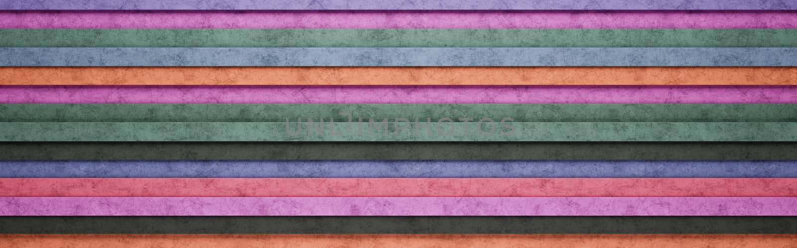 Colorful Horizontal Stripes 3D Pattern Background by make