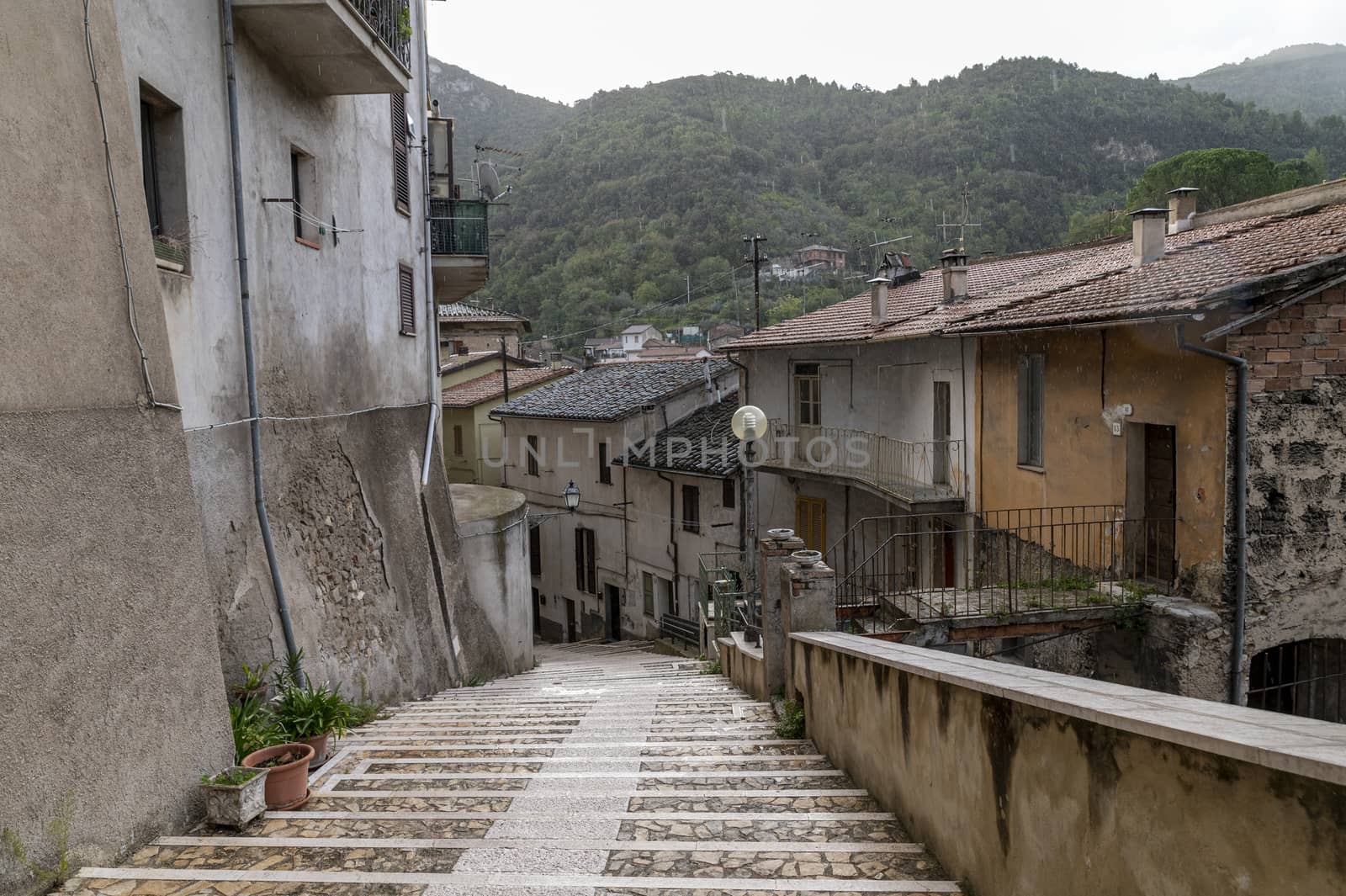 architecture of glimpses of the narrow streets of the town of Papigno by carfedeph