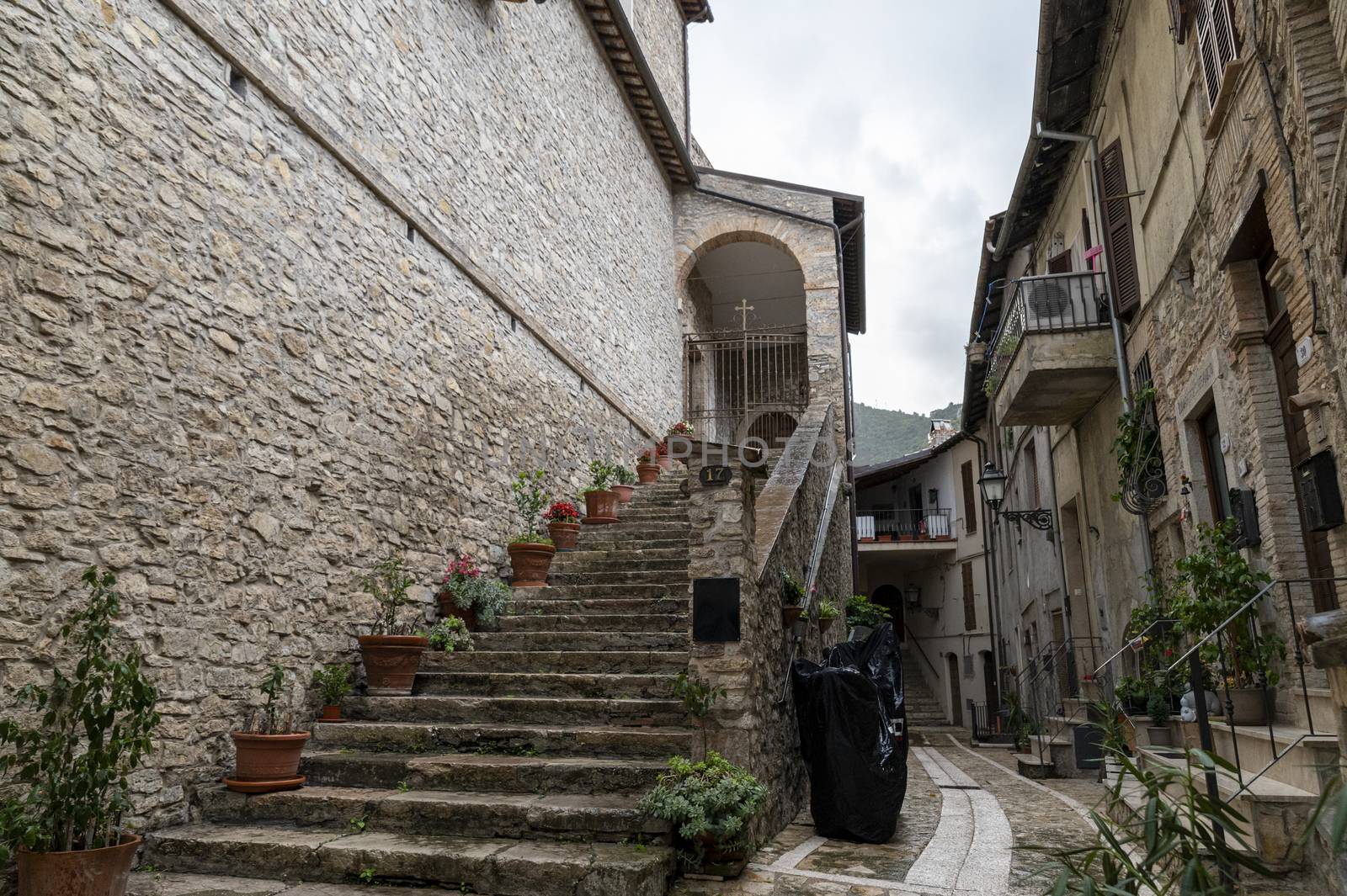 church of Santa Maria Annunziata and San Brizio in the center of the town of Papigno by carfedeph