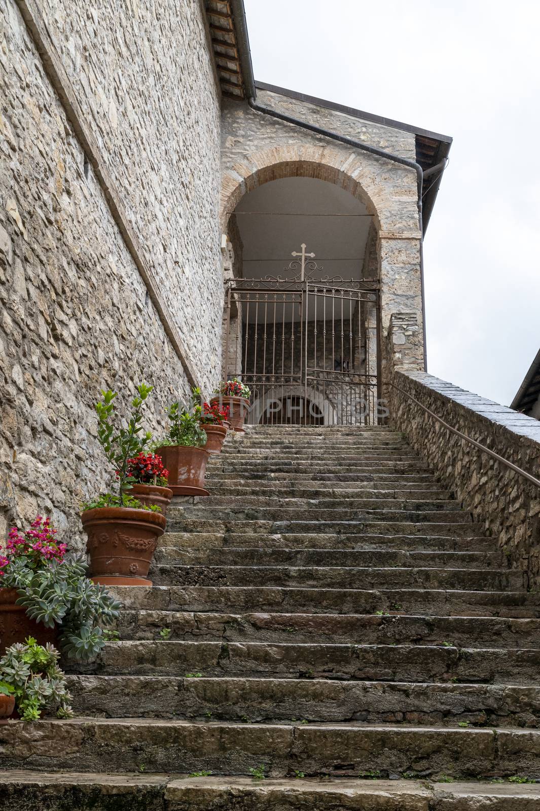 terni,italy october 16 2020:church of Santa Maria Annunziata and San Brizio in the center of the town of Papigno