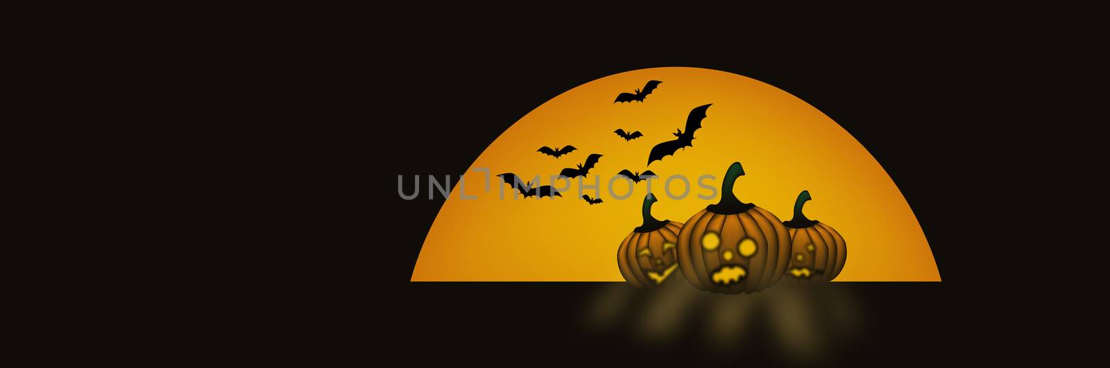 Illustration for halloween cards and web banners. With copy space by PeterHofstetter