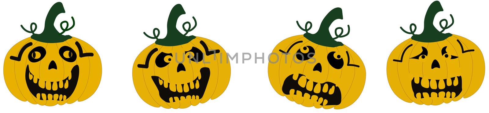 Illustration for halloween cards and web banners. With copy space by PeterHofstetter