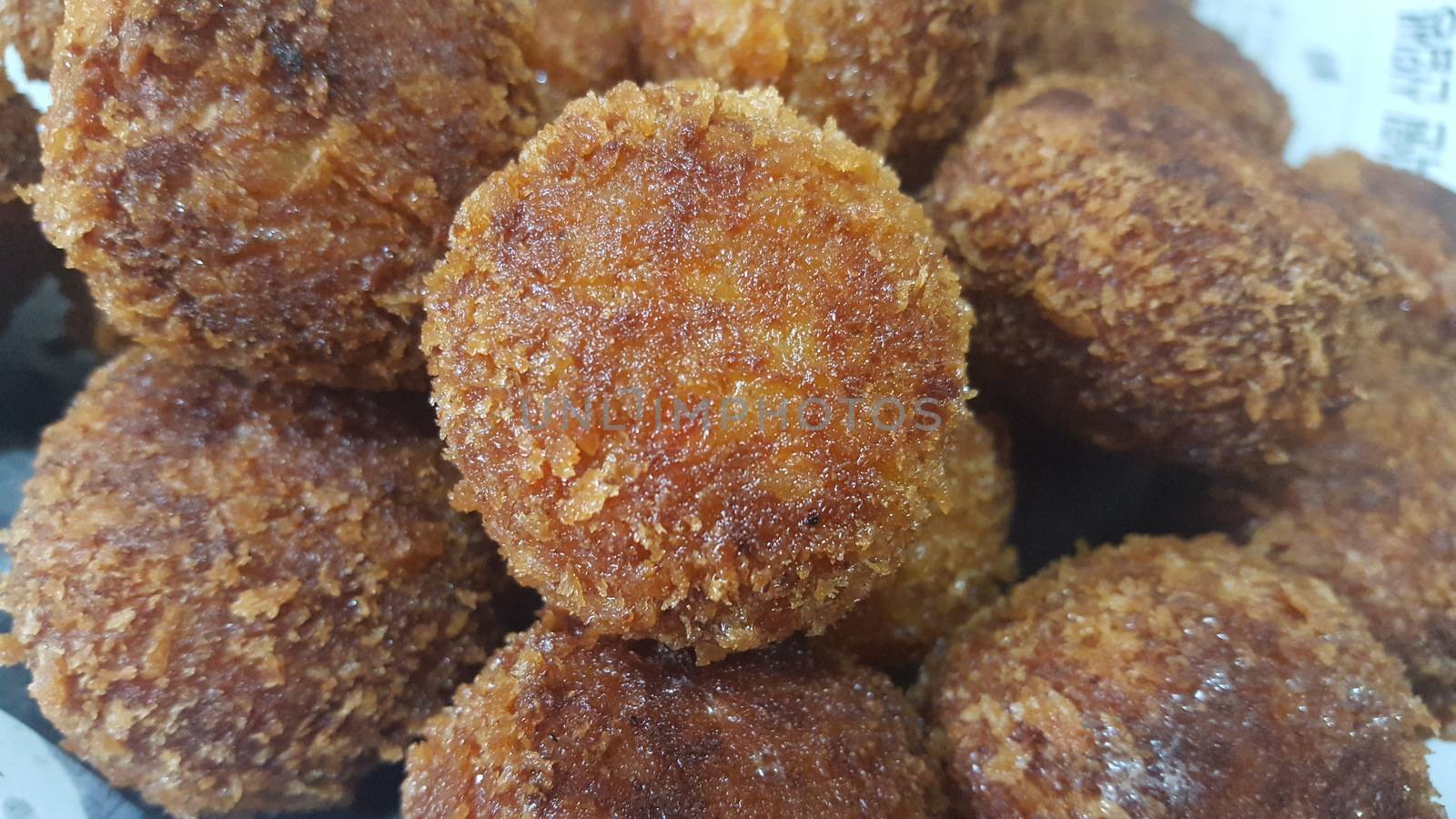 Closeup view of fried pizza bomb or pizza balls. Pizza bombs are delicious and tasty altered form of pizza.