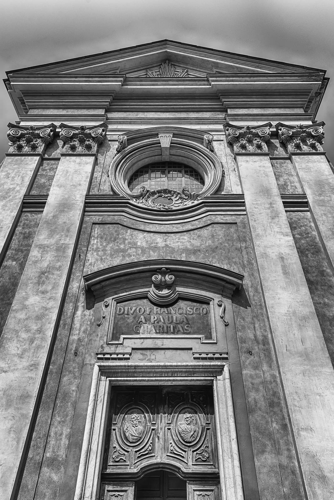 Facade of the Church of Saint Francis of Paola, Nice, Cote d'Azur, France
