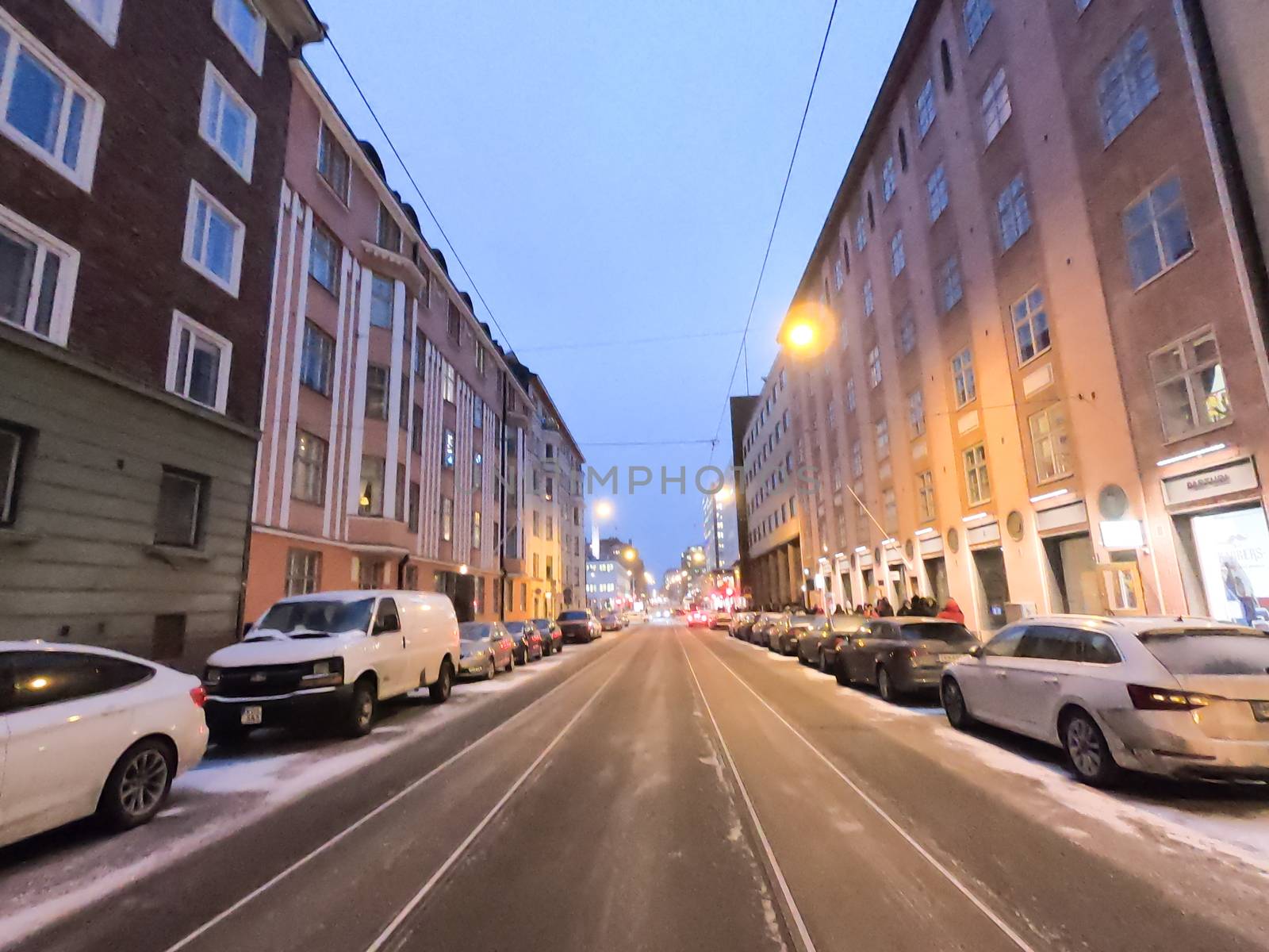 Editorial: Helsinki, Finland, 17th Mar 2020. The road and nature by animagesdesign