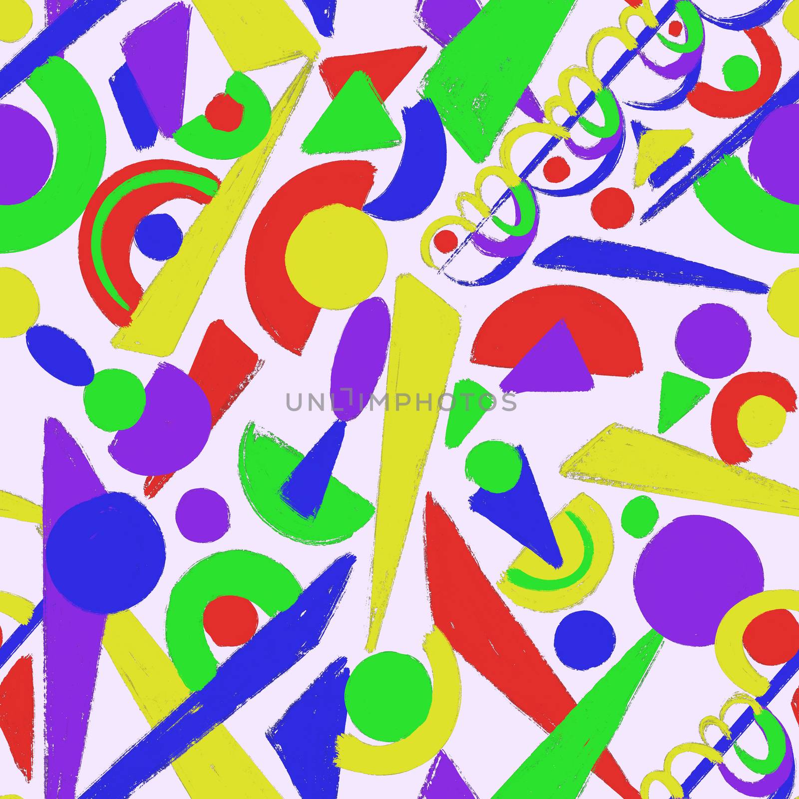 Creative seamless pattern with bright abstract shapes. by Nata_Prando