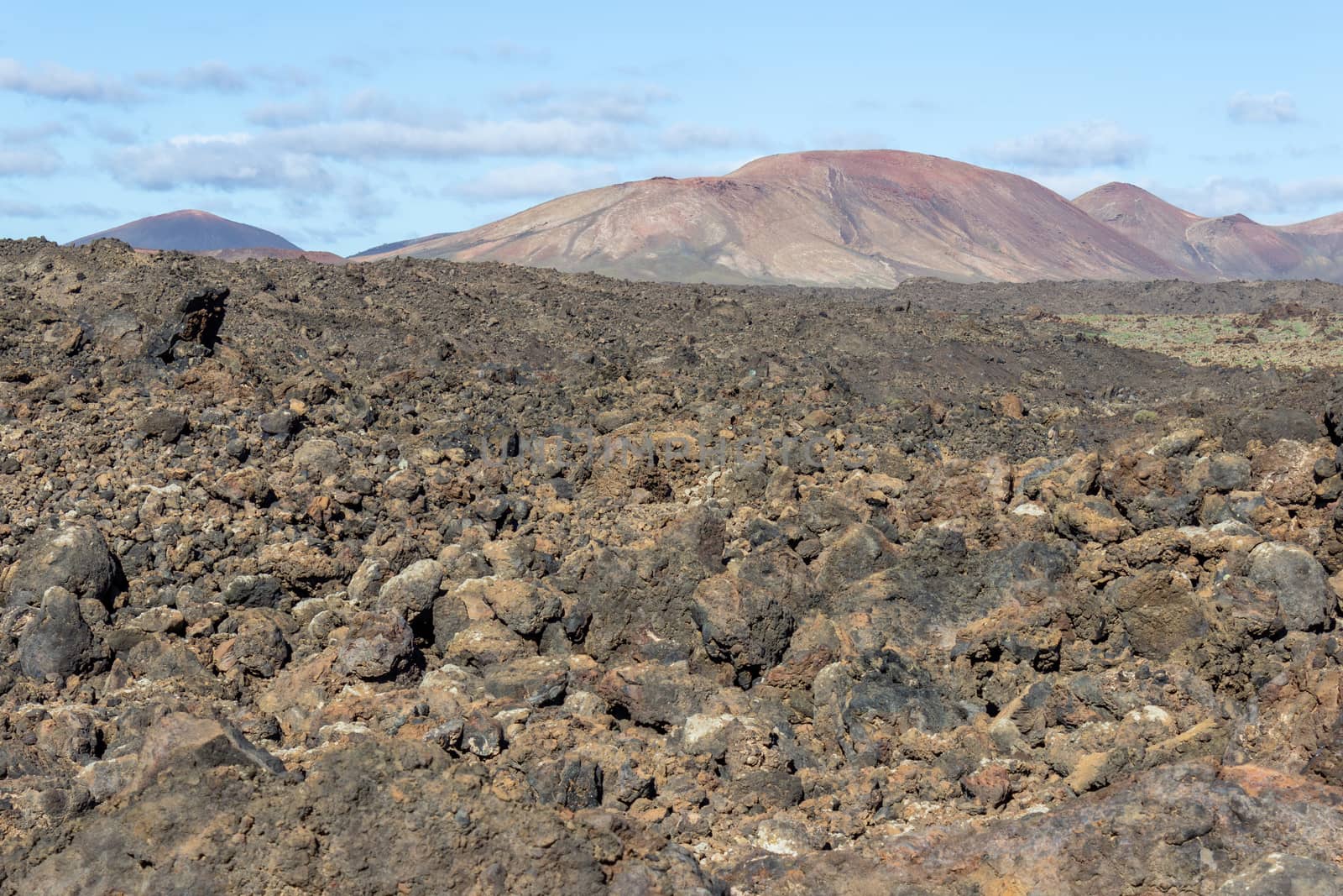 Volcanic landscape in the south west of canary island Lanzarote  by reinerc