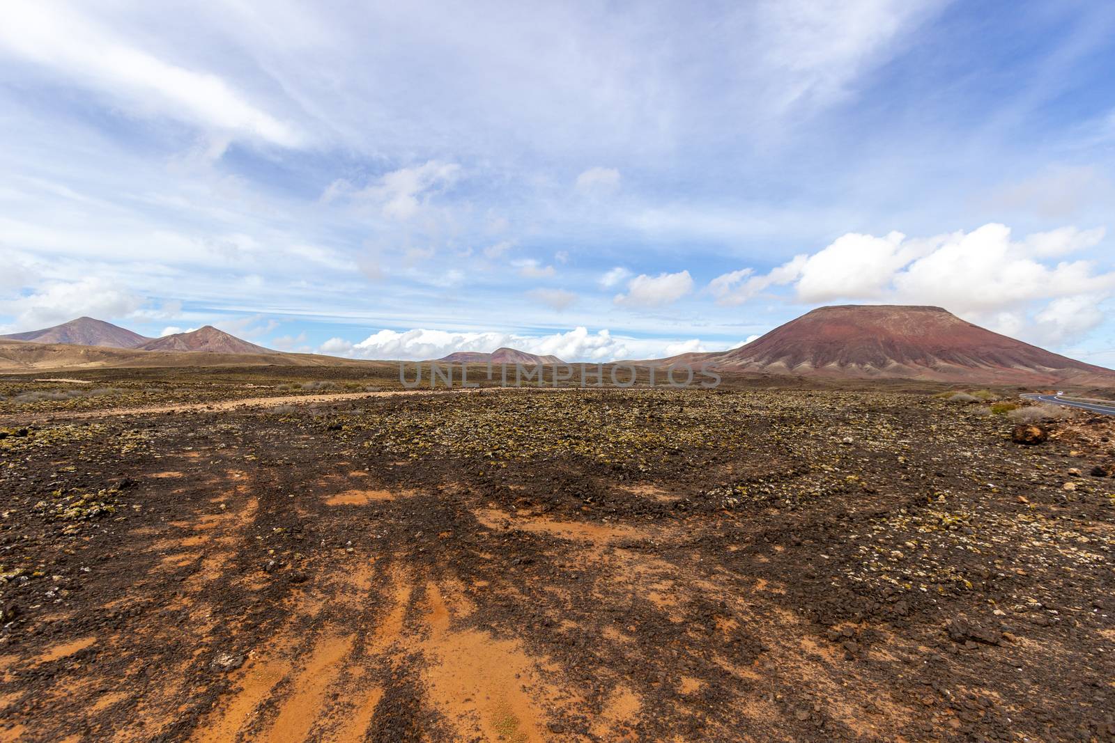 Scenic view at the volcanic landscape in the natural park of Cor by reinerc