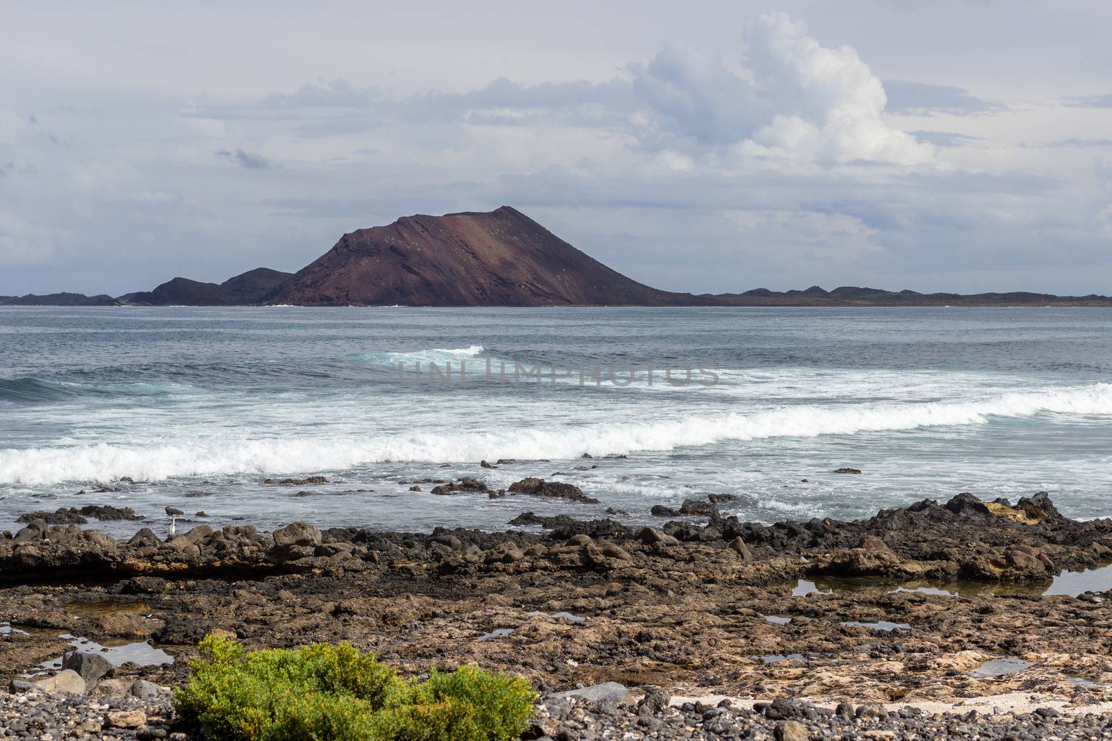 Panoramic view at the coastline of Corralejo on canary island Fu by reinerc