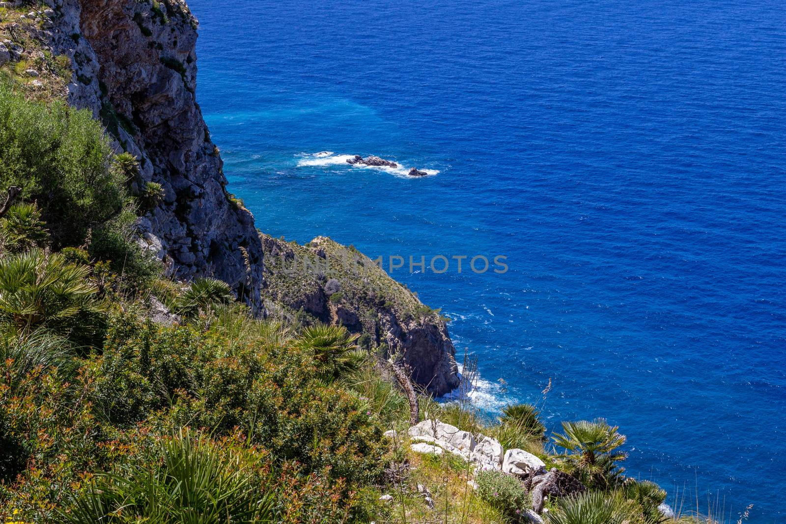 Scenic view on the coast of northern Mallorca between Bayalbufar and Andratx