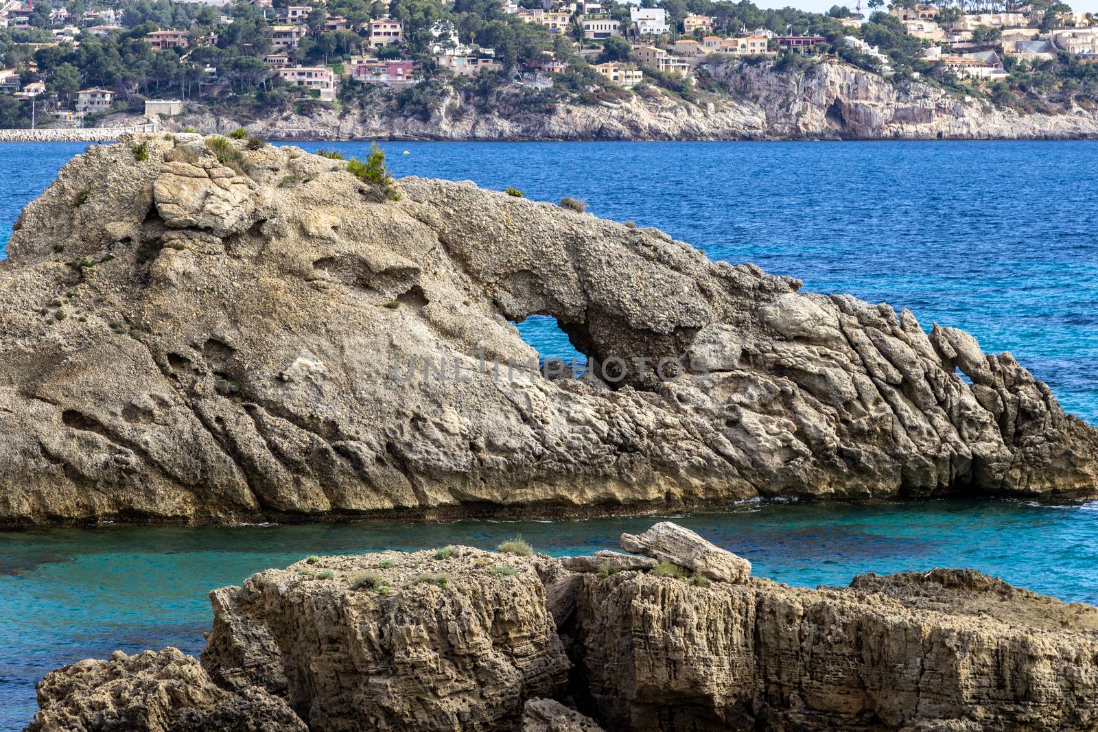 Coastline at Peguera in the west of Mallorca by reinerc