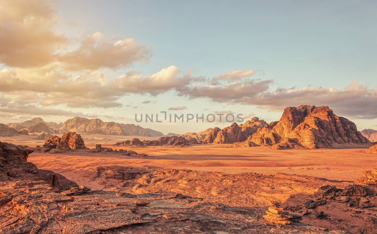 Red Mars like landscape in Wadi Rum desert, Jordan, this location was used as set for many science fiction movies by Ivanko