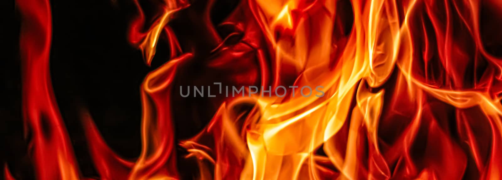 Hot fire flames as nature element and abstract background by Anneleven