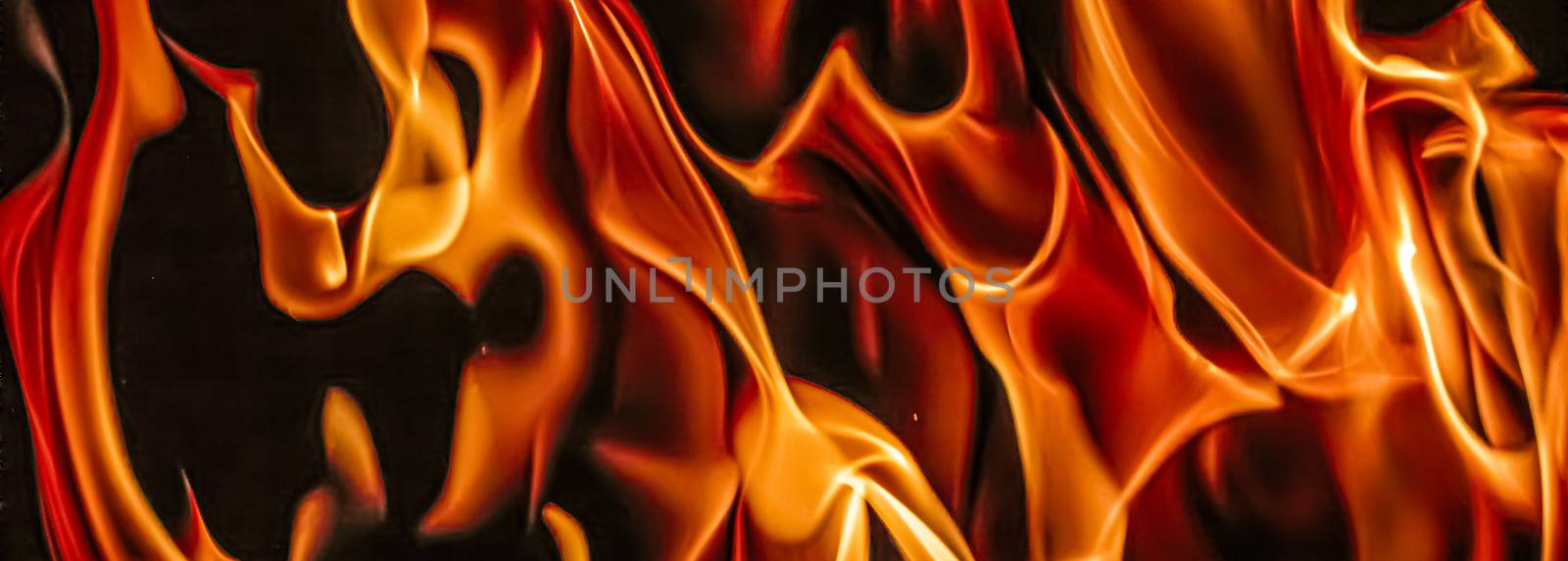 Hot fire flames as nature element and abstract background, minimal design