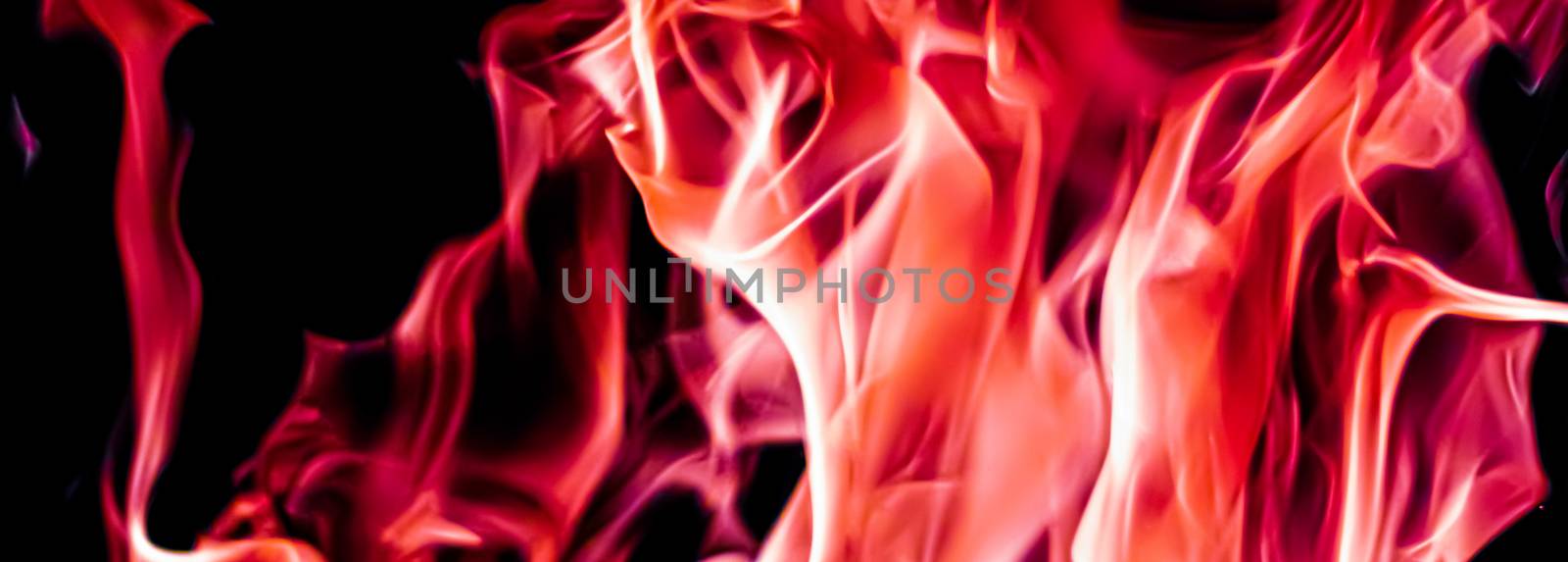 Red fire flames as nature element and abstract background, minimal design