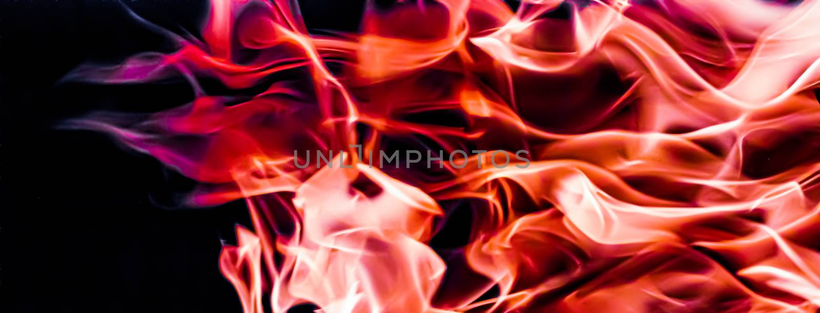 Red fire flames as nature element and abstract background, minimal design