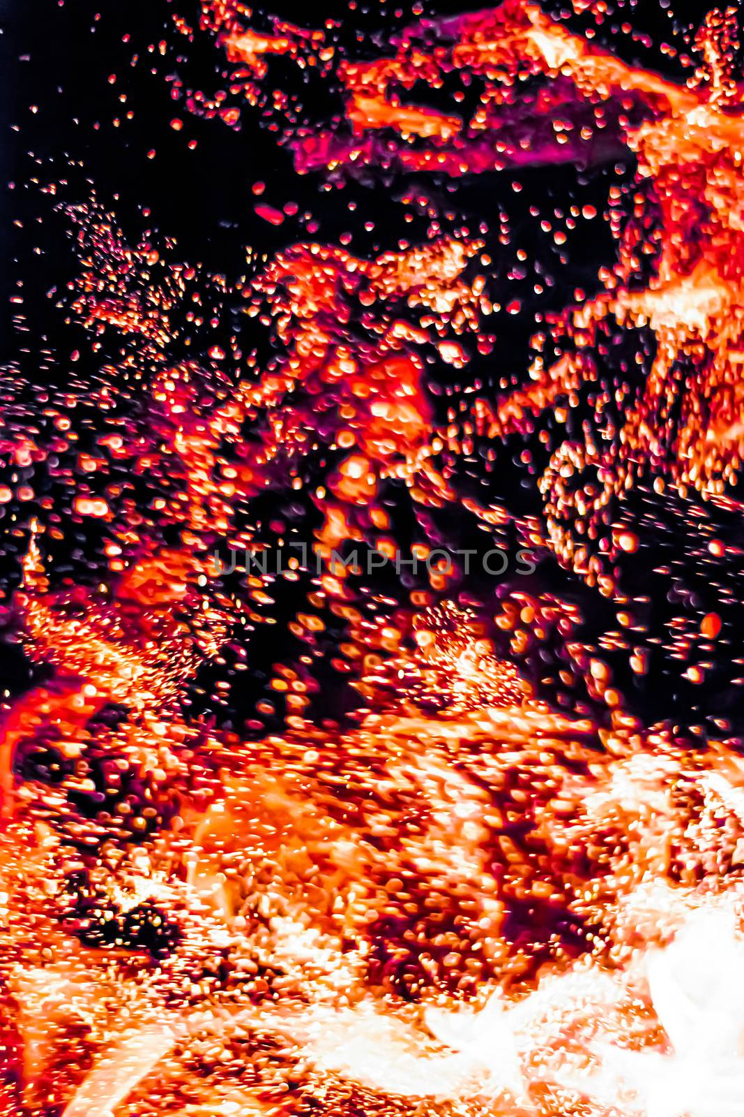 Red fire flames as nature element and abstract background, minimal design