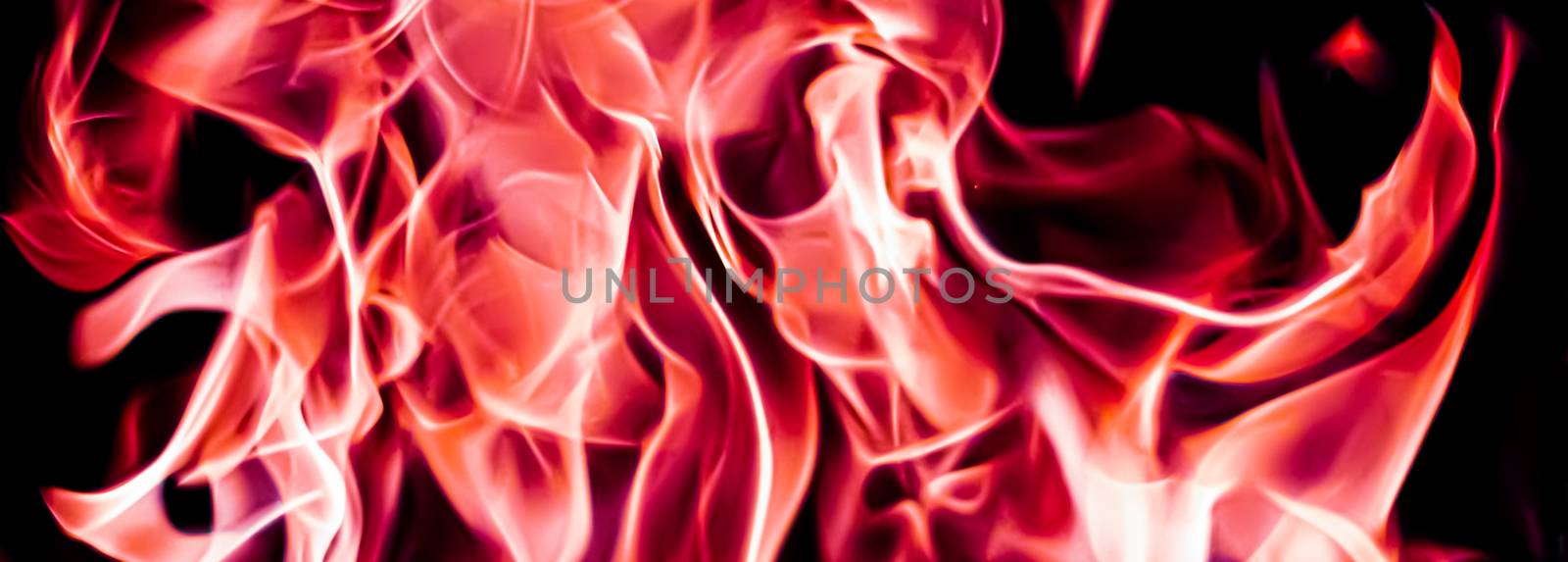 Red fire flames as nature element and abstract background, minimal design