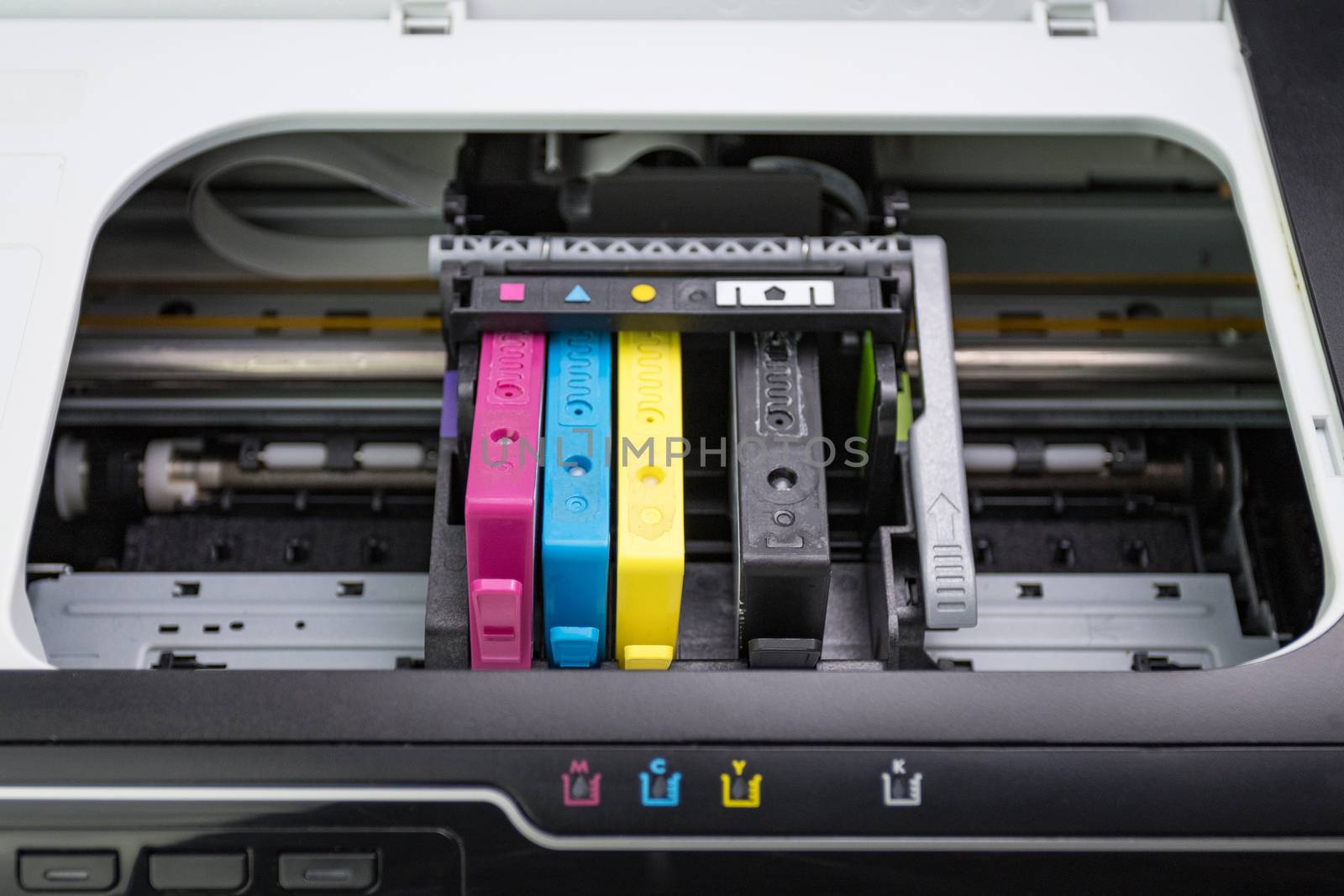 An ink cartridge or inkjet cartridge is a component of an inkjet printer that contains the ink four color