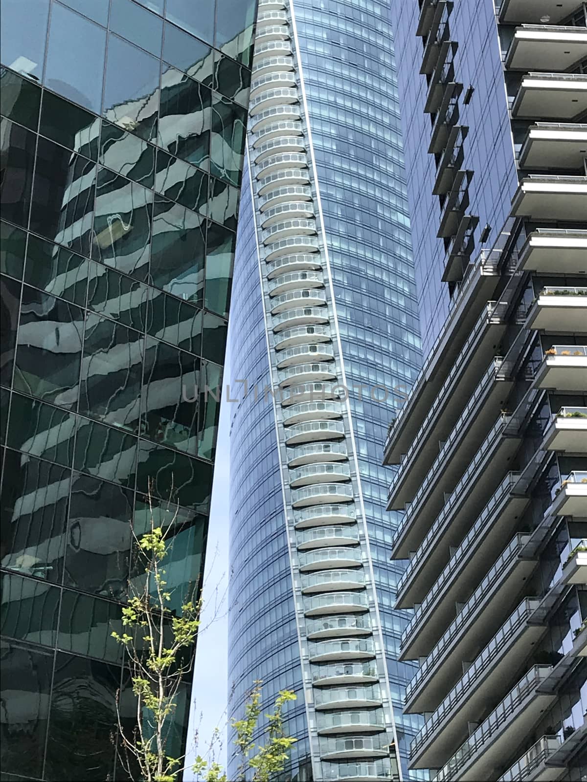 Skyscrapers architecture modern buildings glass tower in Vancouver by 1shostak