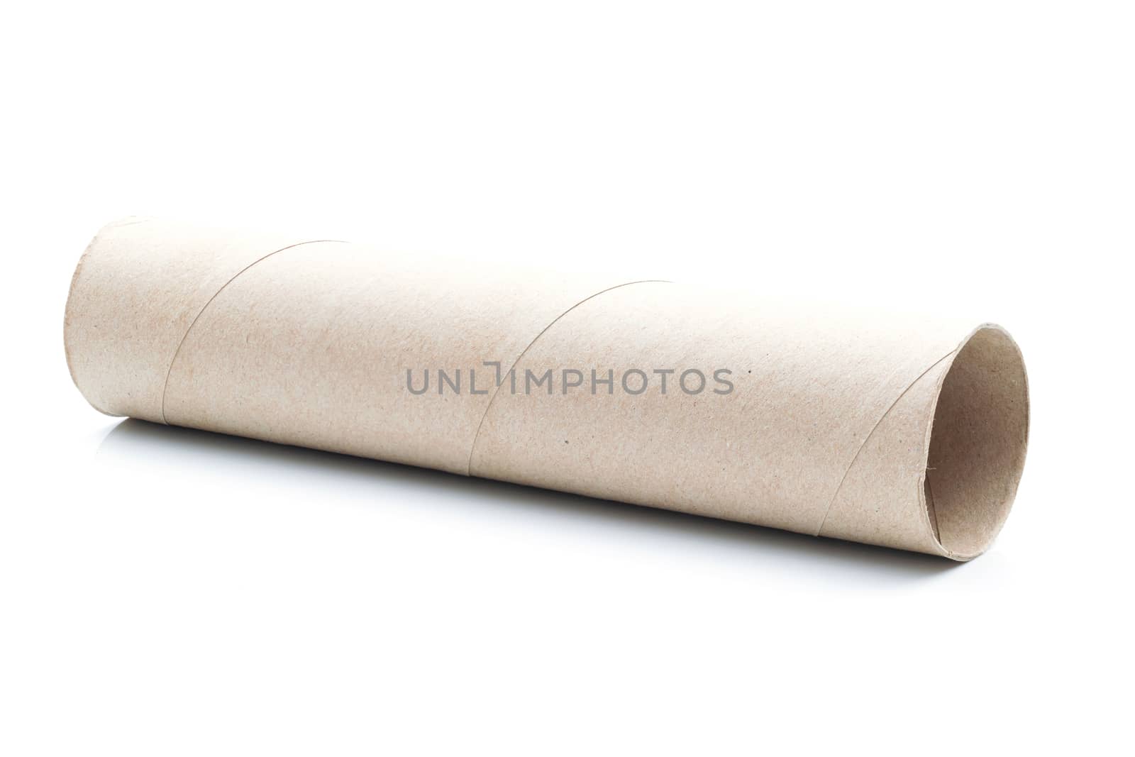 Tissue paper core on a white background by sompongtom