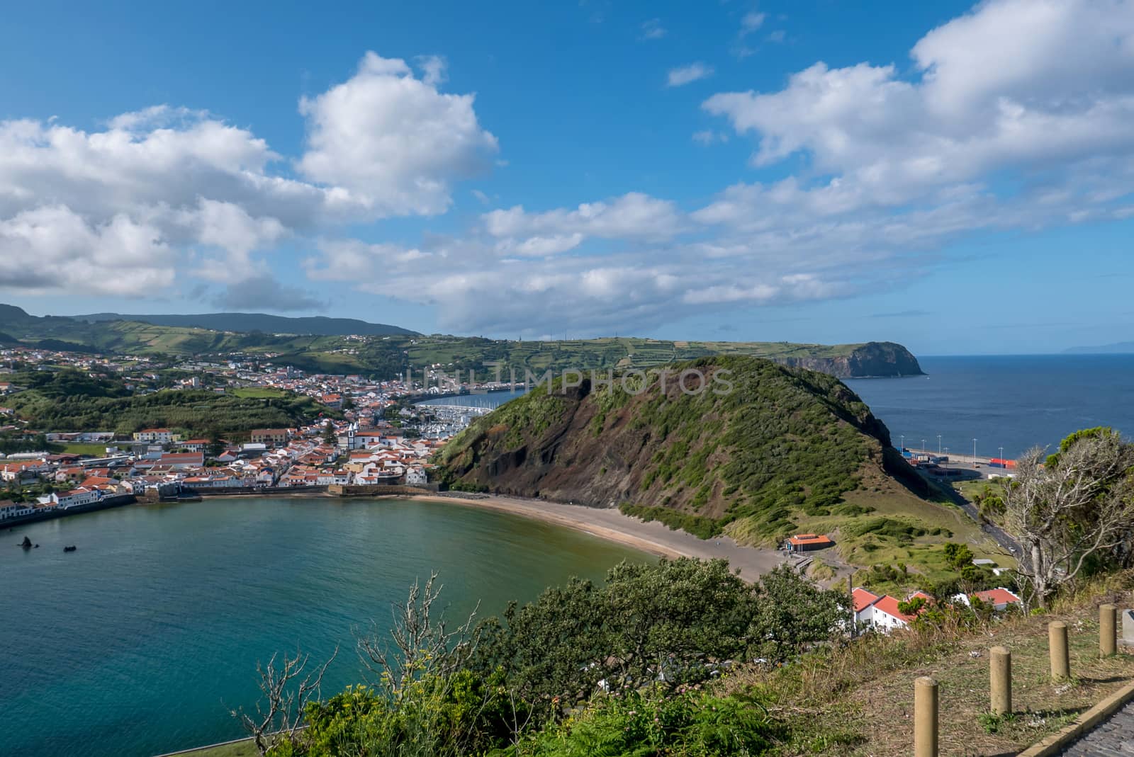 Walk on the Azores archipelago. Discovery of the island of Faial, Azores. Portugal. Europe.