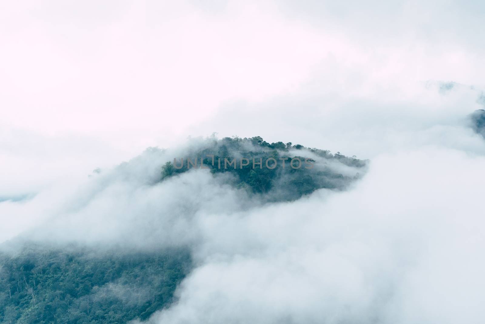 mountain peak and cloud by somesense