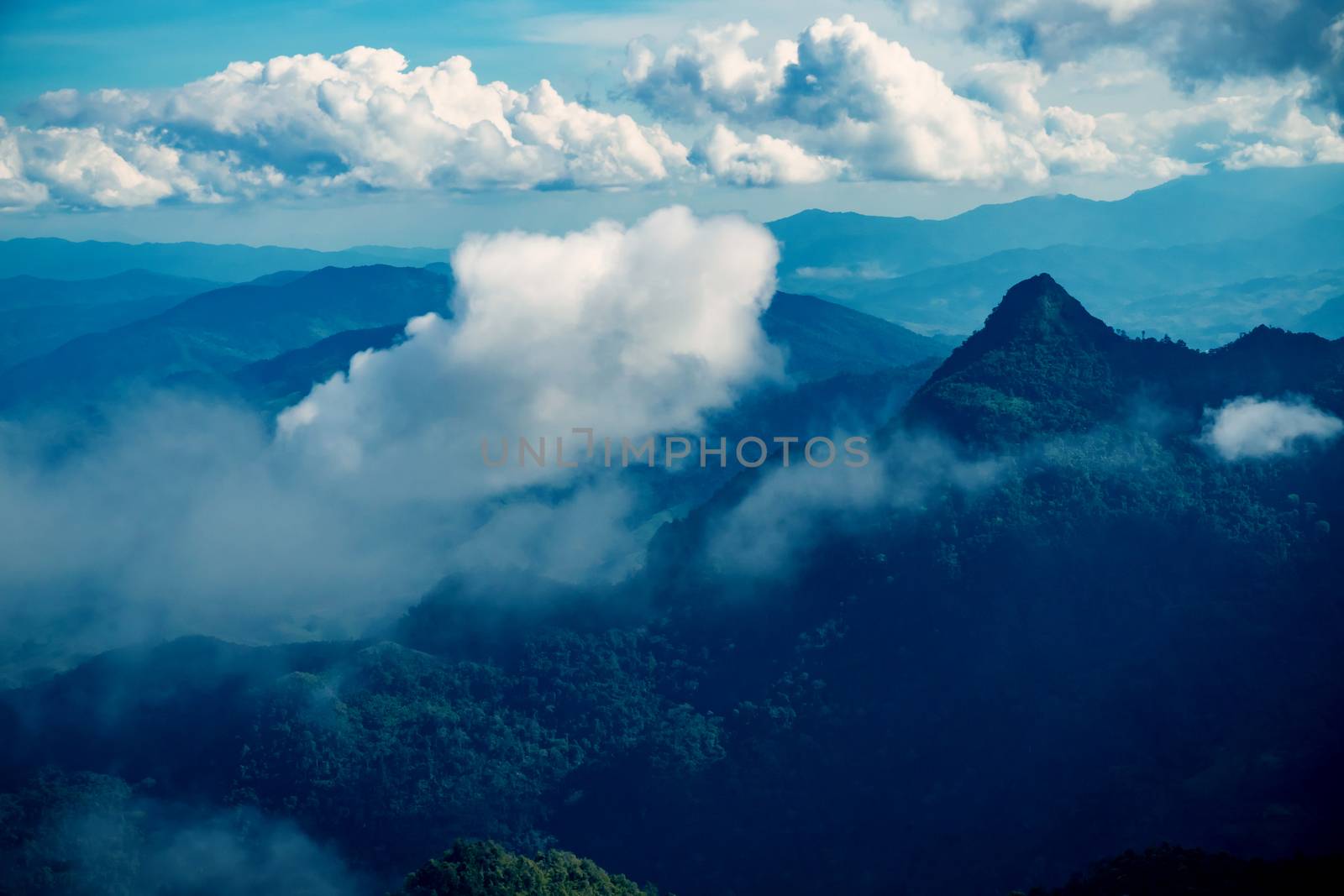 landscape mountain peak and cloud