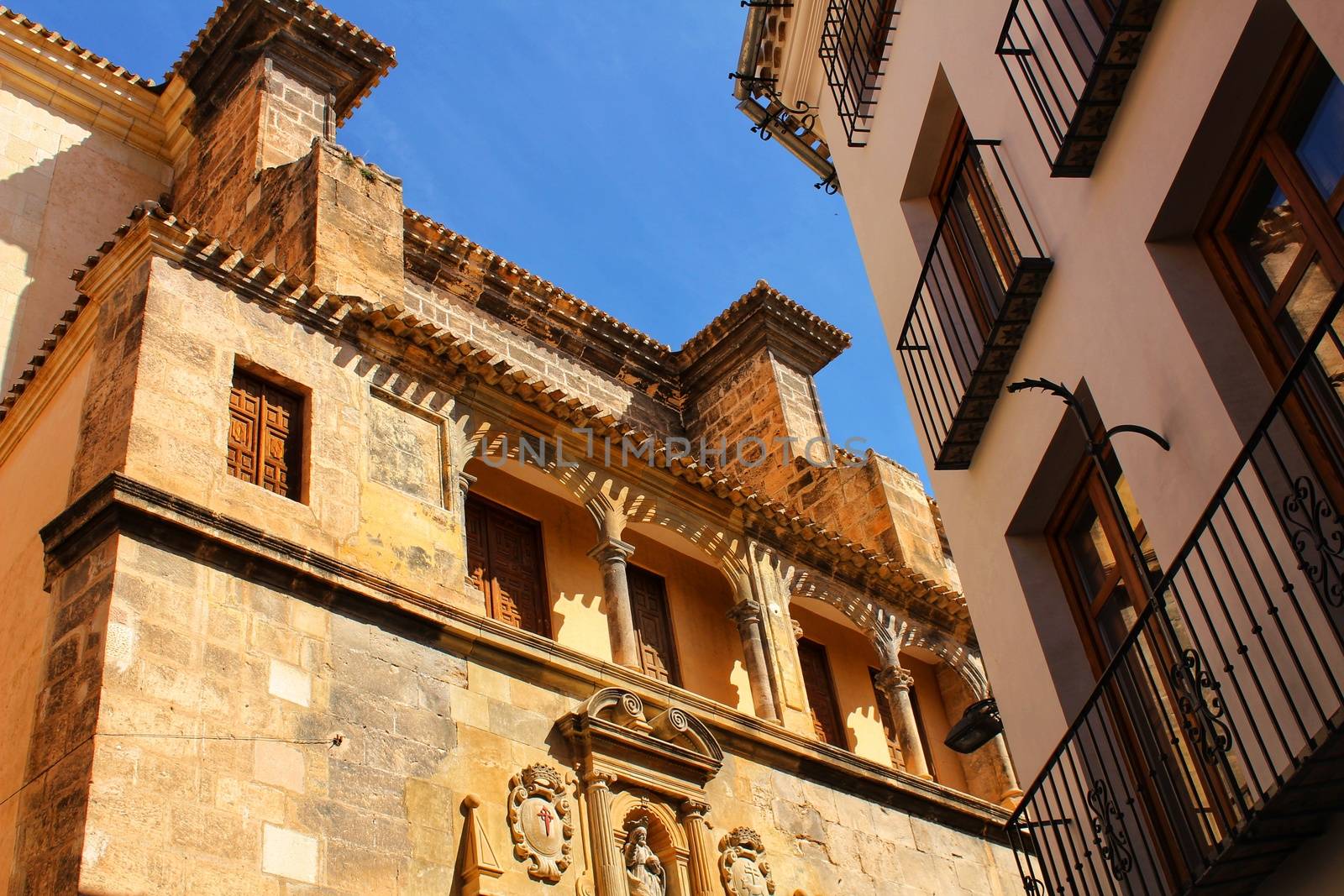 El Salvador church and old facade in Caravaca de la Cruz, Murcia by soniabonet