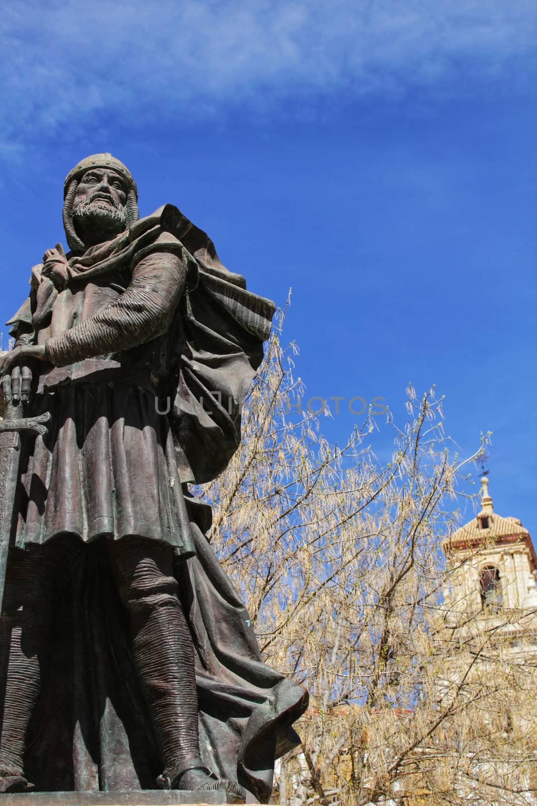 Christian soldier monument in Caravaca de la Cruz square, Murcia by soniabonet